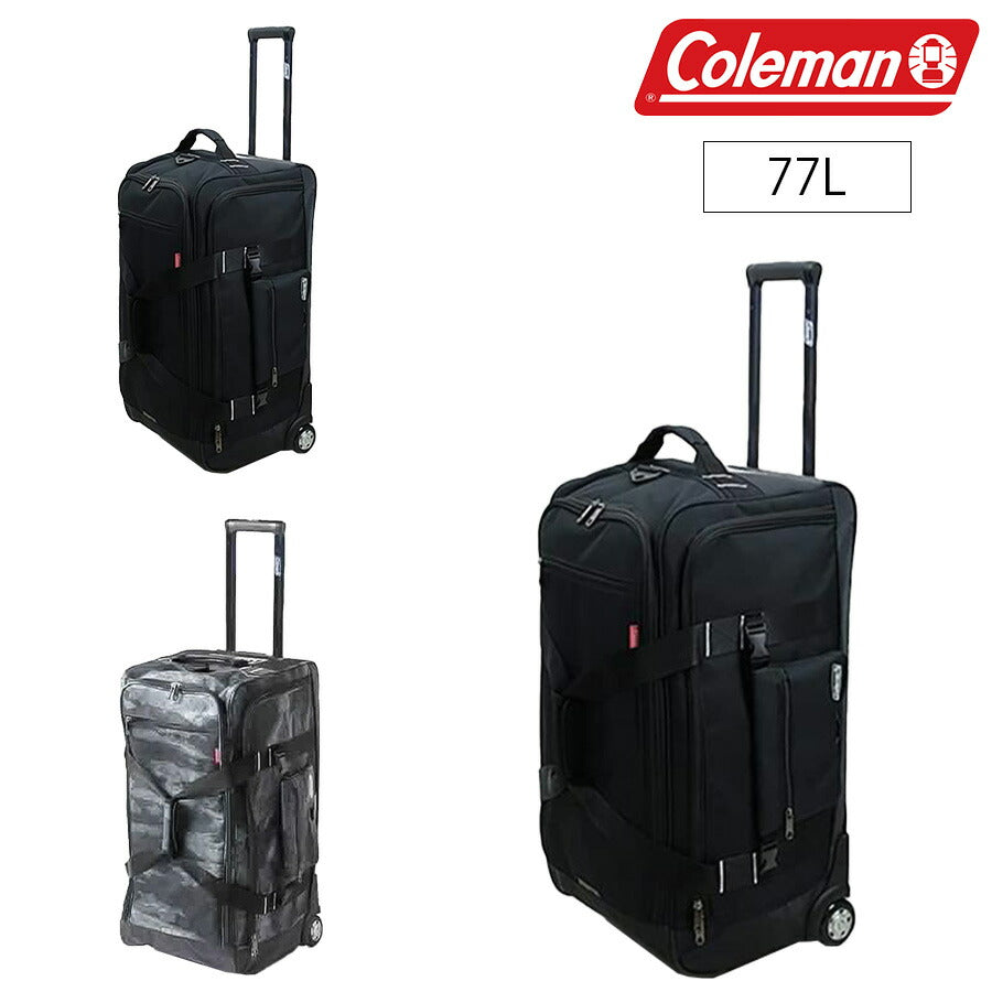 【Coleman】 14-10 ボストンキャリー 77L キャリーバッグ 4〜5泊 大容量 スポーツ アウトドア 旅行 かばん カバン 鞄 ユニセックス ギフト ブラック