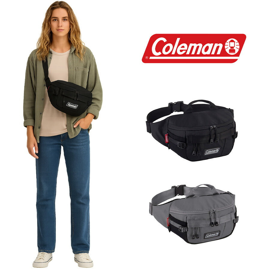 【レターパック発送/時間指定不可】Coleman コールマン AITHRIA WAIST BAG エスリアウエストバッグ ウエストポーチ ボディバッグ 2WAY 鞄 撥水 メンズ レディース アウトドア 旅行 通勤 バッグ 通学 学生 おしゃれ 人気