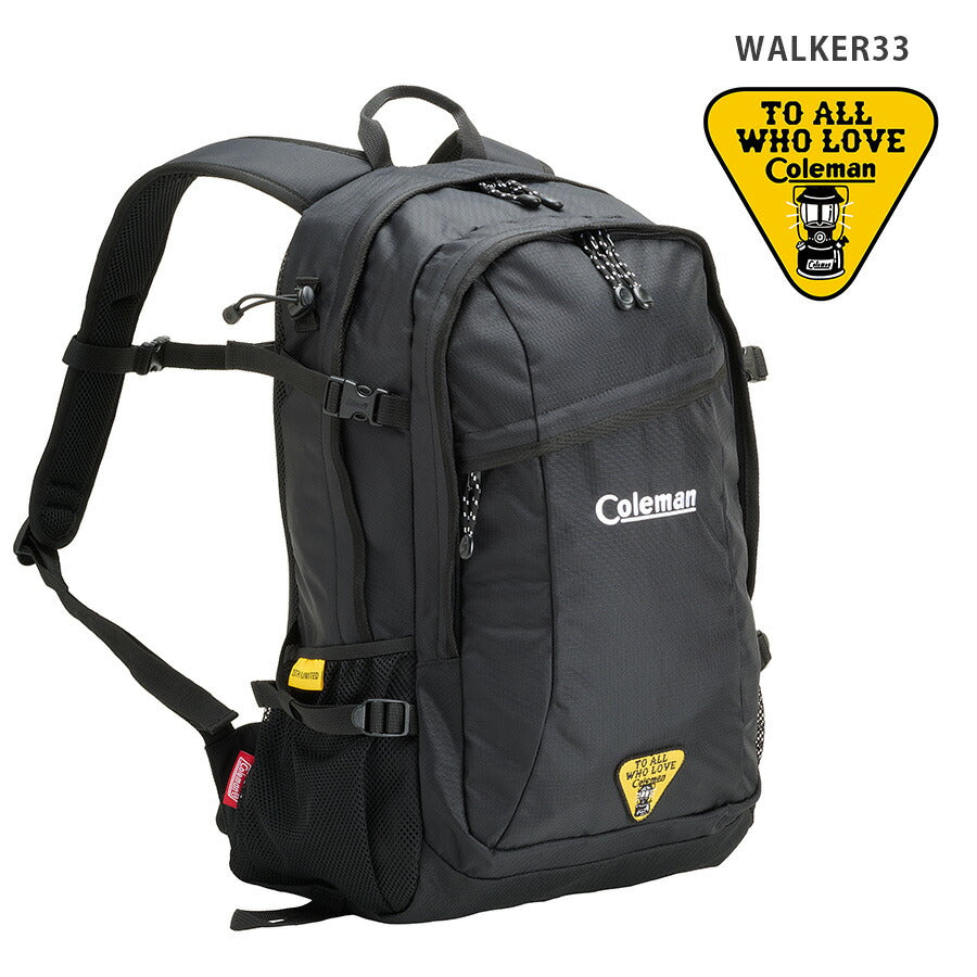 【Coleman】ウォーカー33 20TH リミテッド リュック 限定 バックパック 復刻 walker33 33L コールマン メンズ レディース バックパック かばん シンプル おしゃれ 大容量 普段使い アウトドア ユニセックス ブラック 予約