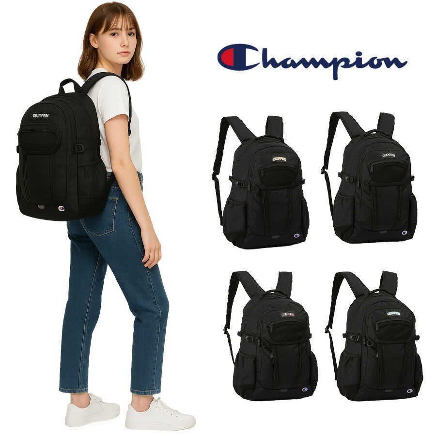 【Champion】リュック 大容量 68581 リトルロック 29L リュック 大容量 通学 中高生 大学生 リュックサック かばん バッグ シンプル ユニセックス ギフト プレゼント ブラック
