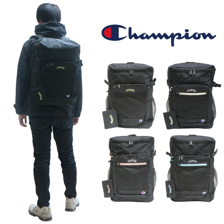 【Champion】リュック 大容量 チャンピオン リュック ポリエステル 68262 30L 学生 通学 ビジネス バッグ 鞄 かばん レディース メンズ お手頃 使いやすい 便利 人気 おすすめ おしゃれ 入学 ブラックライムグリーン ブラックホワイト ブラックピンク ブラックブルー