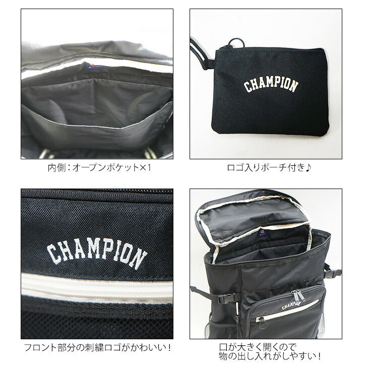 【Champion】リュック 大容量 チャンピオン リュック ポリエステル 68262 30L 学生 通学 ビジネス バッグ 鞄 かばん レディース メンズ お手頃 使いやすい 便利 人気 おすすめ おしゃれ 入学 ブラックライムグリーン ブラックホワイト ブラックピンク ブラックブルー