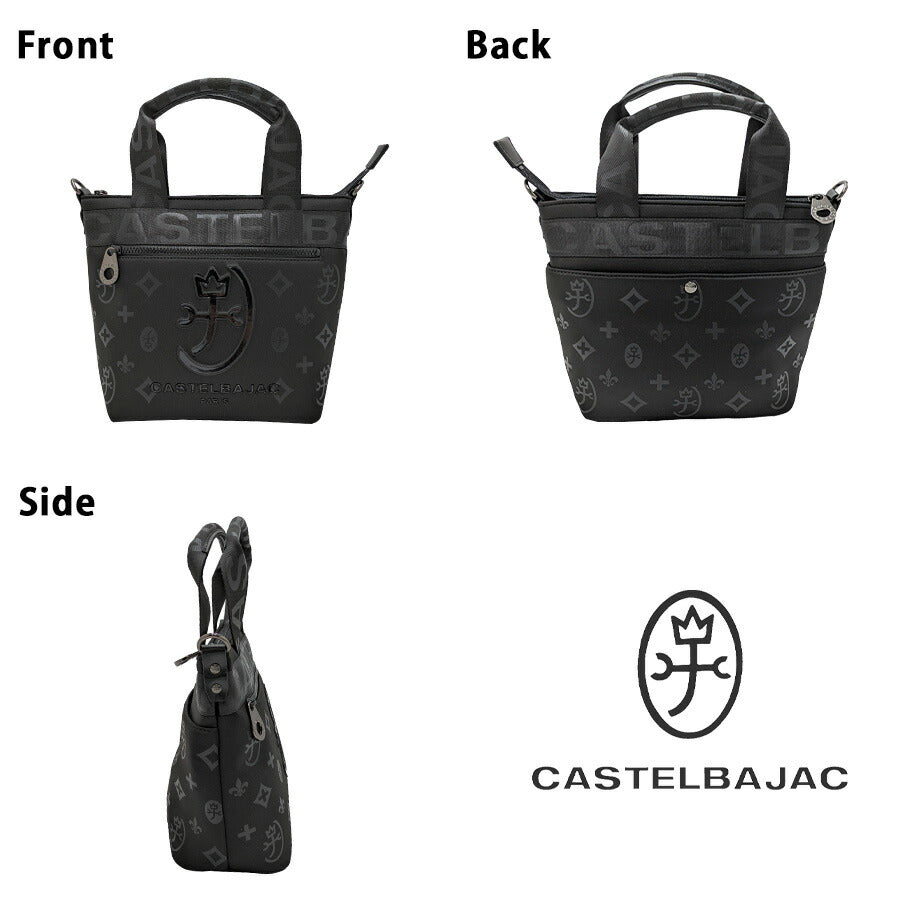 CASTELBAJAC 060551 ウェット トートバッグ 斜め掛け 手持ち 2wayバッグ かばん コンパクト 普段使い ユニセックス メンズ プレゼント ギフト ブラック