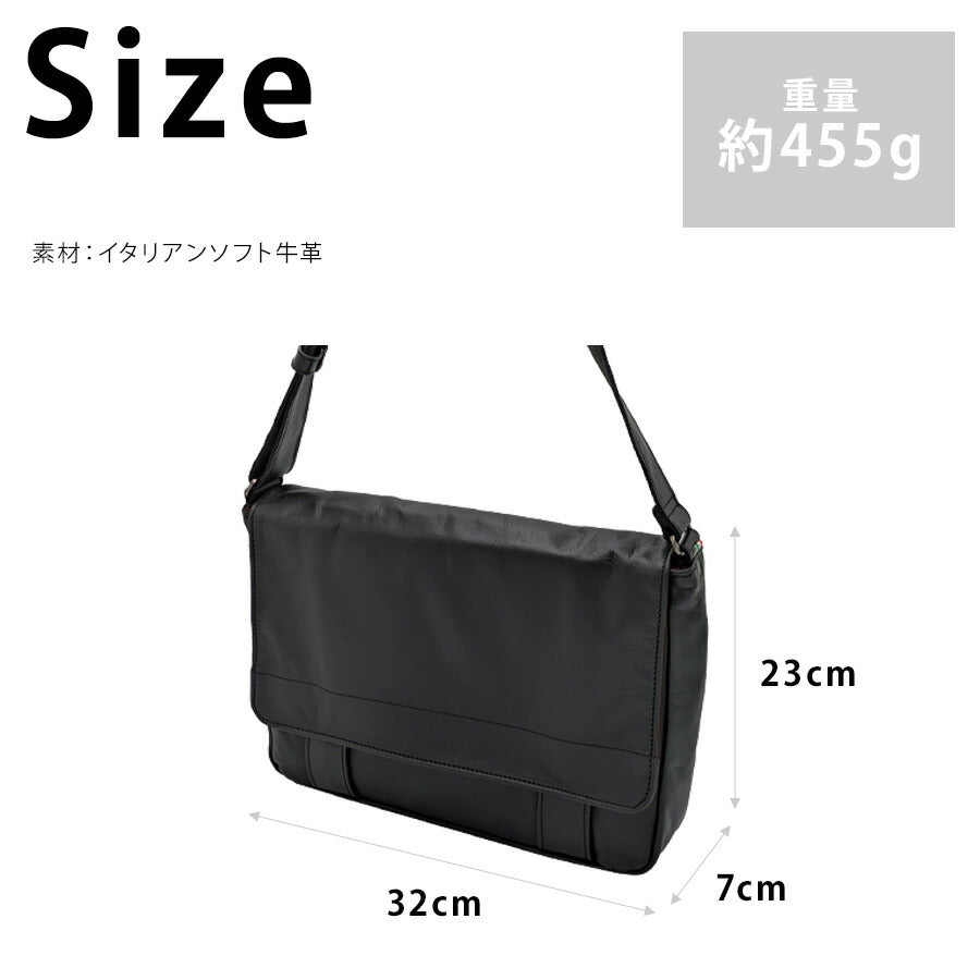 【DOUBLES】vwe1926 フラップショルダー 斜め掛け 牛革 本革 レザー 長持ち 普段使い 使いやすい シンプル ユニセックス ギフト プレゼント ブラック