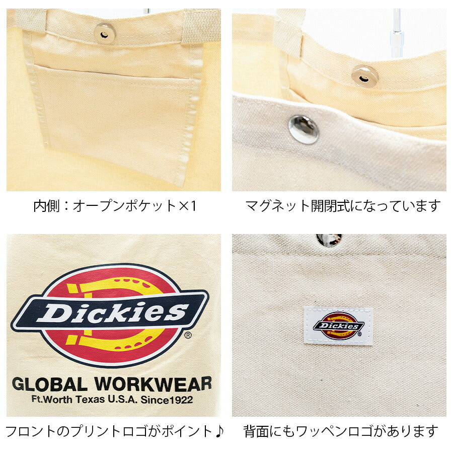 【Dickies】 16826300 ロゴキャンバストートバッグ 鞄 かばん カバン バッグ 手持ち ディッキーズ 通勤 通学 使いやすい 便利 プレゼント 贈り物 ギフト