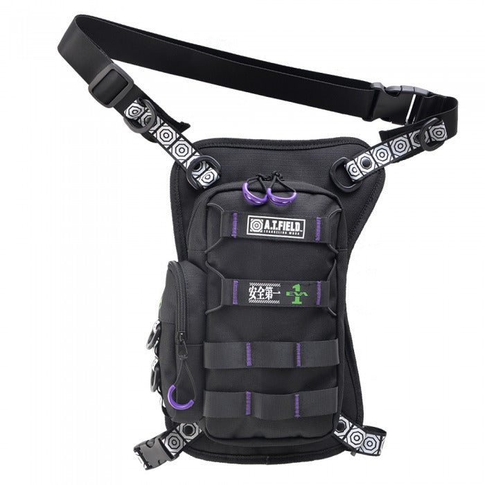 【レターパック配送/日時指定不可】DEVICE 【新世紀エヴァンゲリオンコラボ】DEVICE×A.T.FIELD CORDURA レッグポーチ エヴァ レッグ バッグ ショルダー ボディーバック 自転車 バイクDLN80068