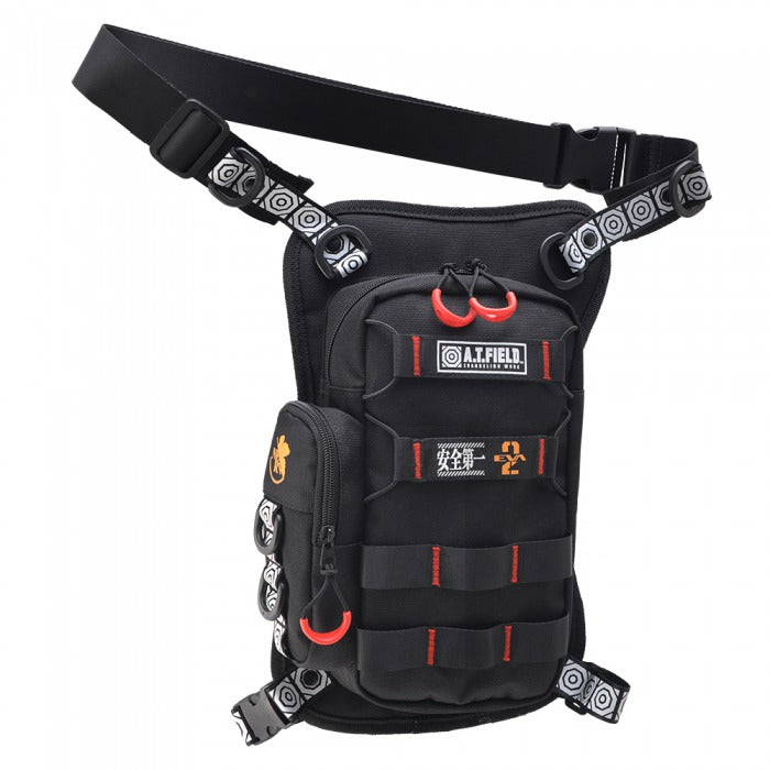 【レターパック配送/日時指定不可】DEVICE 【新世紀エヴァンゲリオンコラボ】DEVICE×A.T.FIELD CORDURA レッグポーチ エヴァ レッグ バッグ ショルダー ボディーバック 自転車 バイクDLN80068