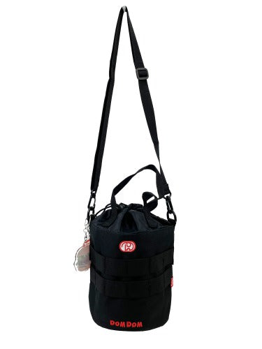 【レターパック配送/時間指定不可】DOMDOM ドムドム DM003 2WAY ショルダーバッグ 斜め掛け 肩掛け バスケット型 ハンドバッグ 普段使い アウトドア 旅行 おしゃれ 可愛い どむぞう ドムドムバーガー ノベルティ キーホルダー 正規品