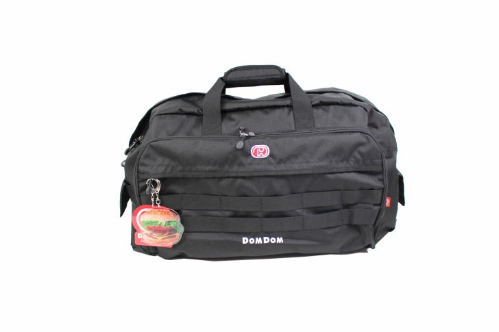 DOMDOM ドムドム DM011 ボストンバック 大容量 50L 撥水 600Dポリエステル A4 普段使い アウトドア 旅行 通勤 通学 学生 おしゃれ 可愛い どむぞうくん ドムドムバーガー ノベルティ チャーム アクリルチャーム 正規品