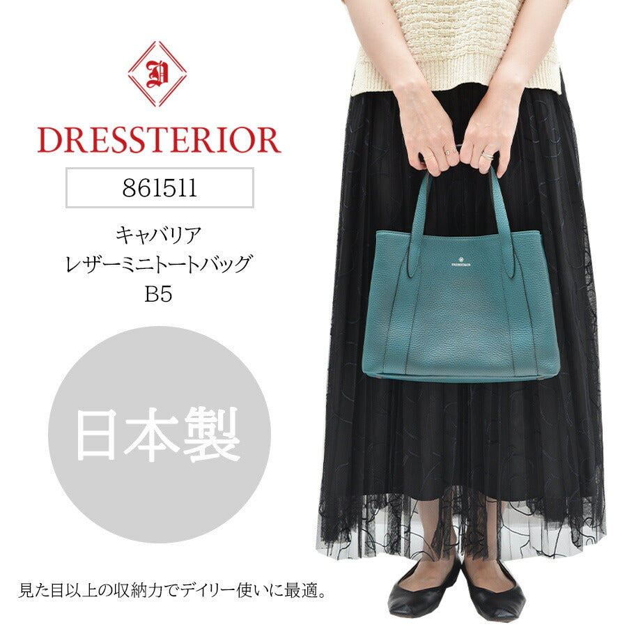 【DRESSTERIOR】861511 レザーミニトート キャバリア 鞄 トート ドレステリア ブランド ブラック グリーン トープ レディース おしゃれ かわいい エレガント 使いやすい 母の日 プレゼント 誕生日 ギフト 贈り物 お誕生日