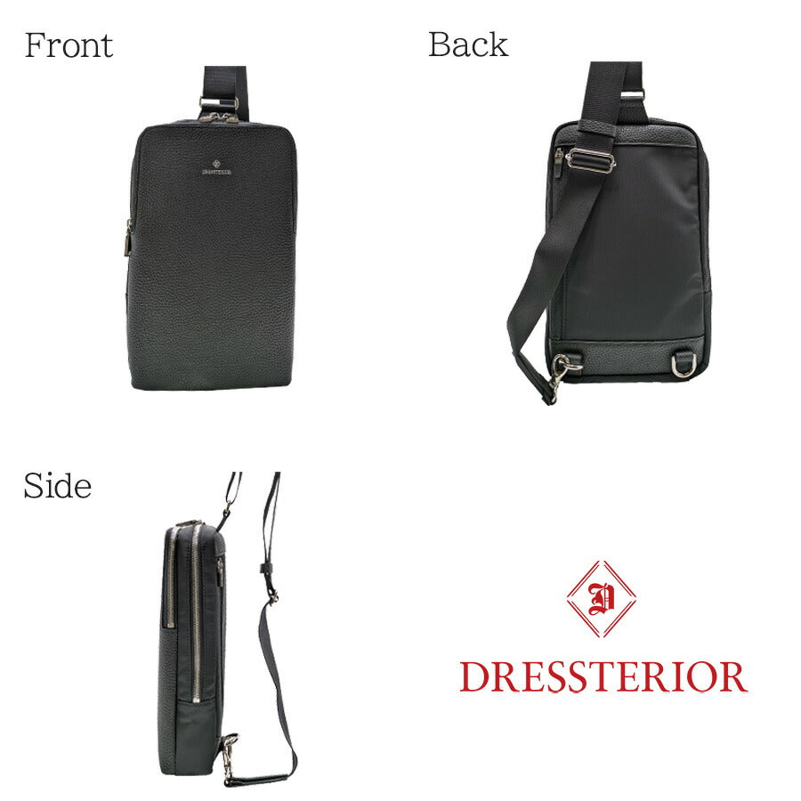 【DRESSTERIOR】 865911 ボディバッグ 鞄 かばん カバン バッグ ドレステリア 普段使い 使いやすい 便利 プレゼント 贈り物 ギフト 日本製