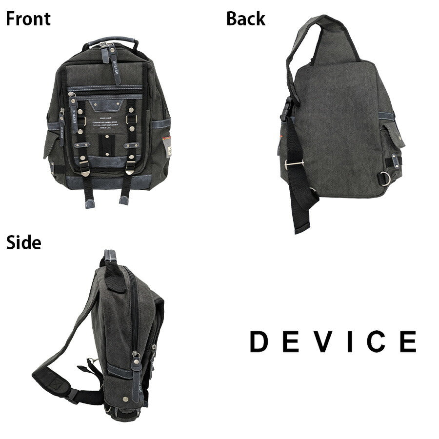 【DEVICE】 dbh30048 メガボディバッグ 斜め掛け カバン かばん 鞄 大容量 使いやすい 普段使い ミリタリー おしゃれ メンズ 父の日 プレゼント ギフト ブラック