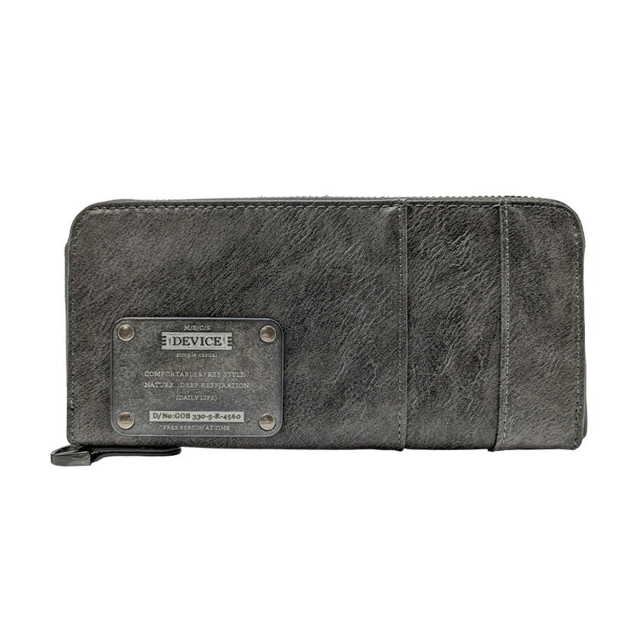 【DEVICE】 dpg60058 ラウンド長財布 ロングウォレット 紳士用財布 多機能 さいふ サイフ かっこいい カジュアル メンズ ギフト 父の日 贈り物 ブラック