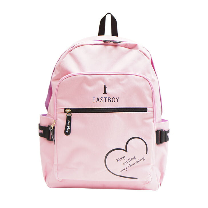 【正規取扱店】EASTBOY イーストボーイ マカロン 19L キッズリュック eba35 キッズ リュックサック バックパック デイパック ロゴ ワンポイント ハート 柄 使いやすい シンプル 通園 通学 遠足 学童 習い事 塾 お出かけ