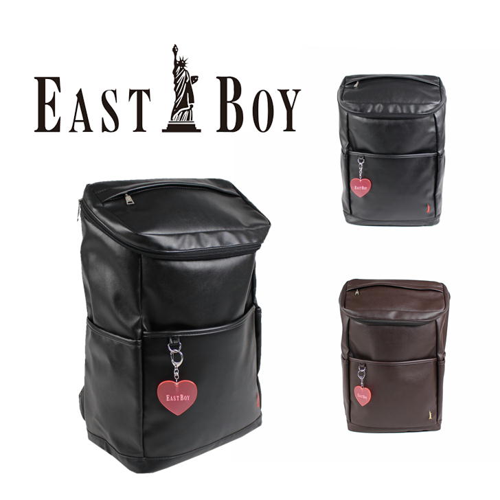 【EASTBOYオリジナルノベルティ付】EASTBOY イーストボーイ フラン リュック EBA74 23L スクエアリュック スクールリュック 合皮 合成皮革 スクール 学生 通学 高校生 B4 チャーム付き セブンティーン おしゃれ 可愛い 修学旅行 1泊 2泊 林間学校 学校行事