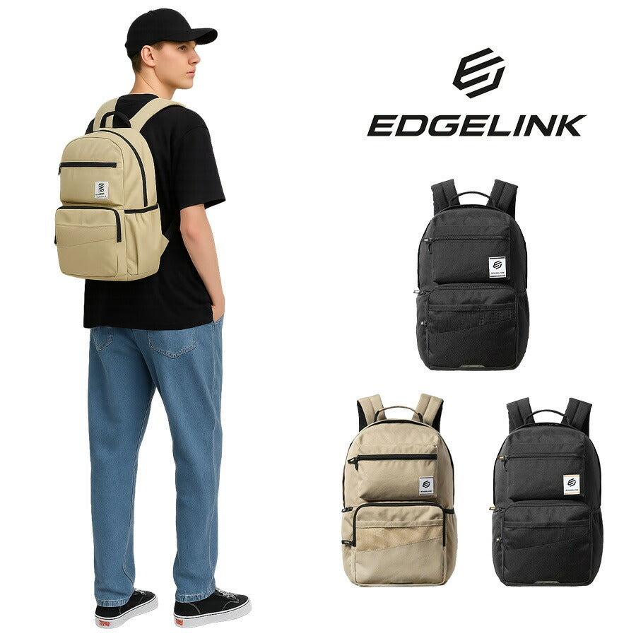【EDGELINK】 60271 29L バックパック リュック 大容量 通学 中高生 大学生 リュックサック かばん バッグ シンプル ユニセックス ギフト プレゼント ブラック