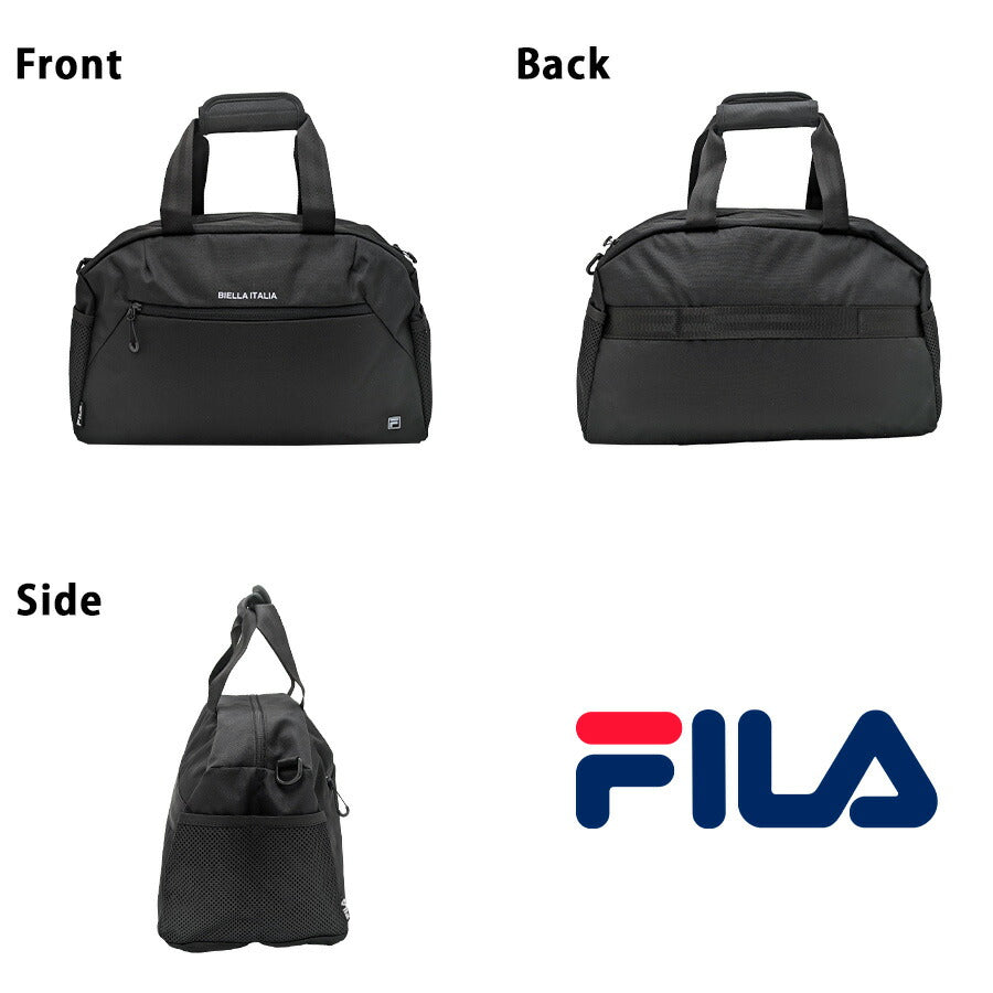 【FILA】7878 デイリー ボストンバッグ 23L かばん カバン 鞄 大容量 旅行 修学旅行 シンプル 使いやすい ユニセックス プレゼント ギフト ブラック