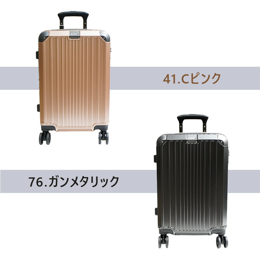 【fine next】103-100 スーツケース 19インチ キャリーケース 1〜2泊 旅行 宿泊 出張 キャリーバッグ TSロック シンプル ファインネクスト モカブラウン グリーン C.ピンク ガンメタリック 使いやすい おしゃれ お出かけ 大容量 ユニセックス