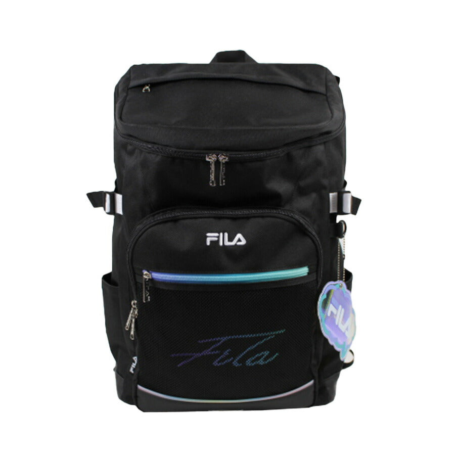 【FILA】リュック 大容量 フィラ 7852 リコル デイパック 30L オーロラ素材 チャーム付き 撥水 グラデーション オリジナルロゴ スクール スクエア ギフト