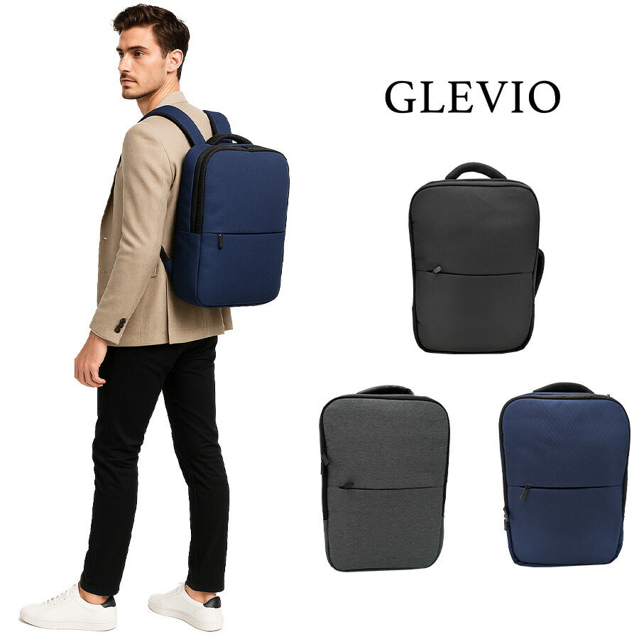 【GLEVIO】 fs18 3WAYリュック バックパック かばん カバン 鞄 バッグ ビジネス 通勤 普段使い 使いやすい シンプル ユニセックス ギフト プレゼント ブラック