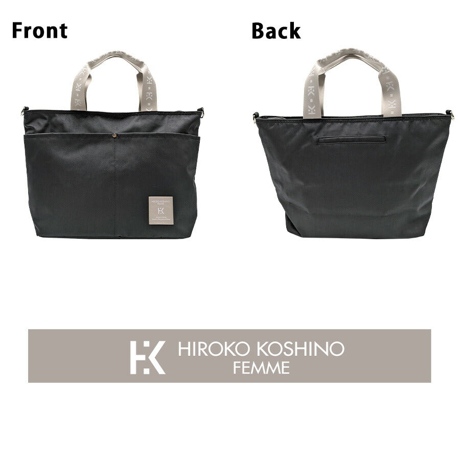 【HIROKO KOSHINO FEMME】 hfa6510 2WAYショルダーバッグ 斜め掛け かばん バッグ ヒロココシノファム 使いやすい レディース ブラック 敬老の日 母の日 ギフト