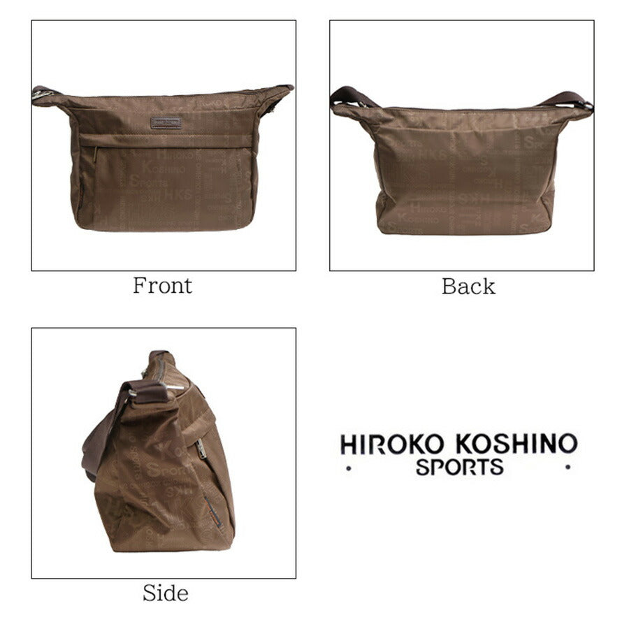 【レターパック発送/時間指定不可】HIROKO KOSHINO SPORTS コシノヒロコ HKO11 バッグ ショルダーバッグ 斜め掛け 肩掛け カバン サコッシュ レディース お出かけ サブバッグ普段使い 軽量 エレガント ギフト プレゼント 母の日 敬老の日 ブラック ピンク チョコ