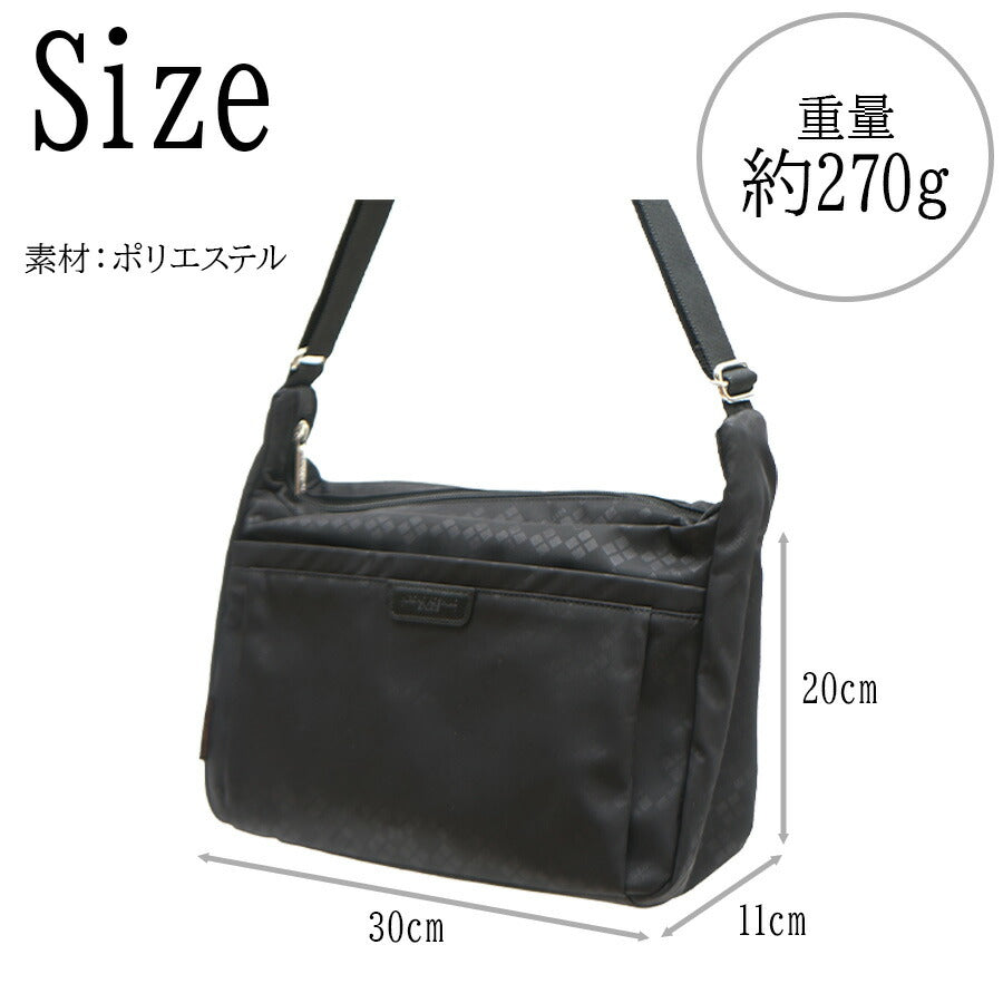 【HIROKO KOSHINO SPORTS】HSBR5510 舟型ショルダーバッグ 斜めがけ 舟型 かばん カバン 鞄 買い物 コシノヒロコ ヒロココシノスポーツ ブラック チョコ ピンク グレージュ かわいい おしゃれ 休日 母の日 敬老の日 プレゼント 誕生日