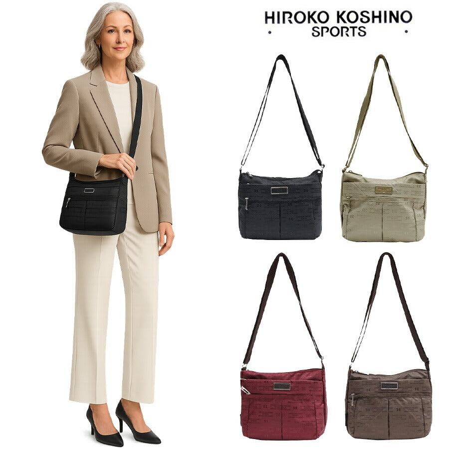 【クリックポスト/時間指定不可】HIROKO KOSHINO SPORTS ヒロコ コシノ ショルダーバッグ 横型 (S) ショルダー レディースバッグ HLD02 お出かけ 旅行 軽量 カジュアル 母の日 敬老の日