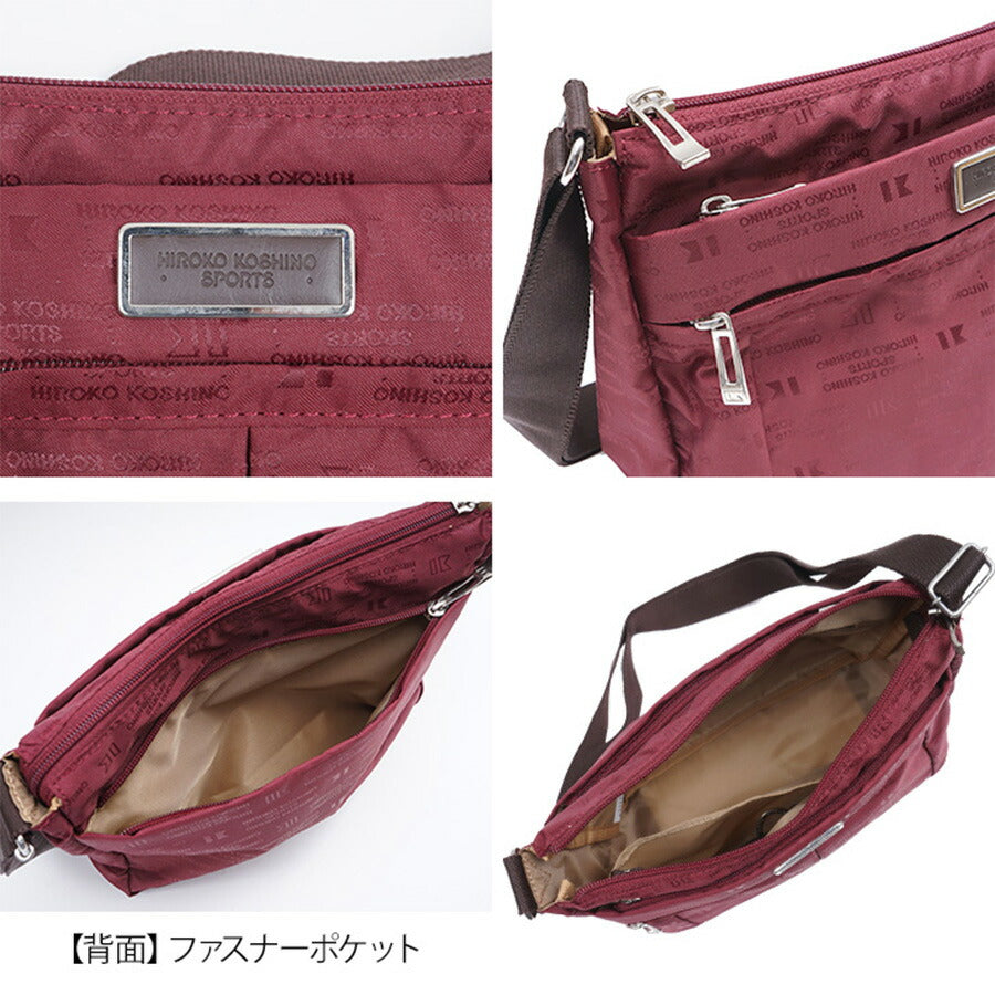 HIROKO KOSHINO SPORTS ヒロココシノ ショルダーバッグ 斜め掛けバッグ 肩掛け カバン 横型 Mサイズ ショルダー レディース HLD03 お出かけ サブバッグ 旅行 軽量 カジュアル ギフト プレゼント 母の日