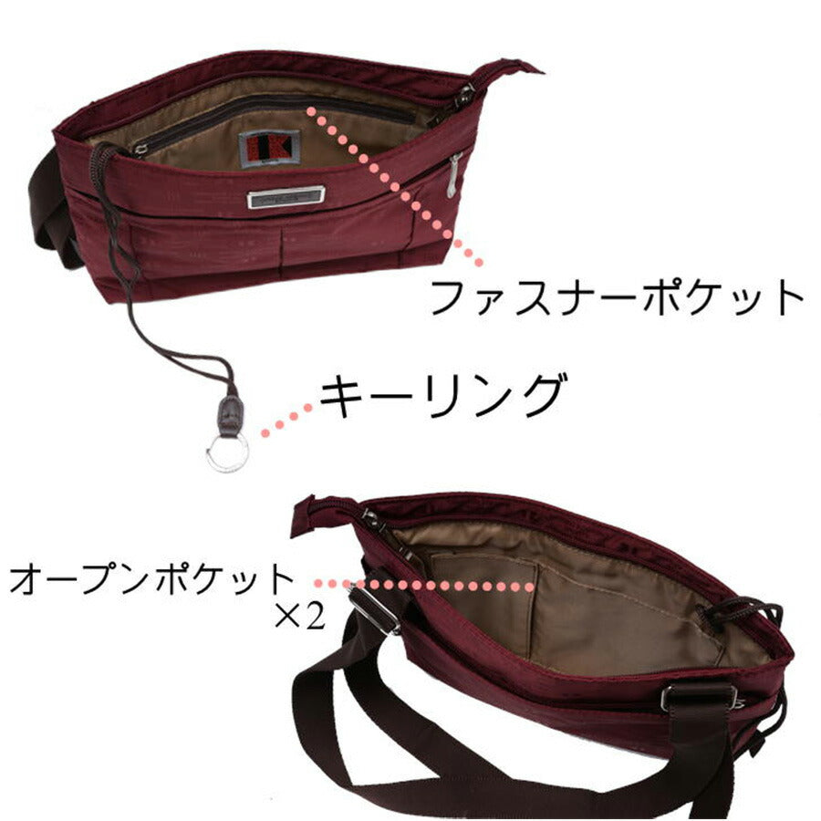 HIROKO KOSHINO SPORTS ヒロココシノ 横型 ショルダーバッグ 斜め掛け 肩掛け カバン サコッシュ ショルダー レディース HLD23 お出かけ サブバッグ 旅行 軽量 エレガント ギフト プレゼント 母の日