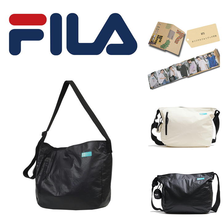 新作 FILA×BTSコラボ Back to Nature メッセンジャーバッグ ショルダーバッグ 斜め掛け バンタン SDGs サステナブル 軽量 バッグ 鞄 メンズ レディース 人気 おしゃれ 送料無料