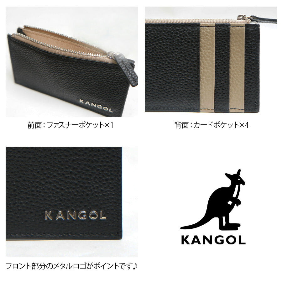 【KANGOL】250-10151 フラグメントケース 財布 カードケース 小銭入れ さいふ サイフ コインケース ウォレット コンパクト カジュアル シンプル カンゴール ブラック ネイビー アイボリー 使いやすい かわいい おしゃれ ユニセックス