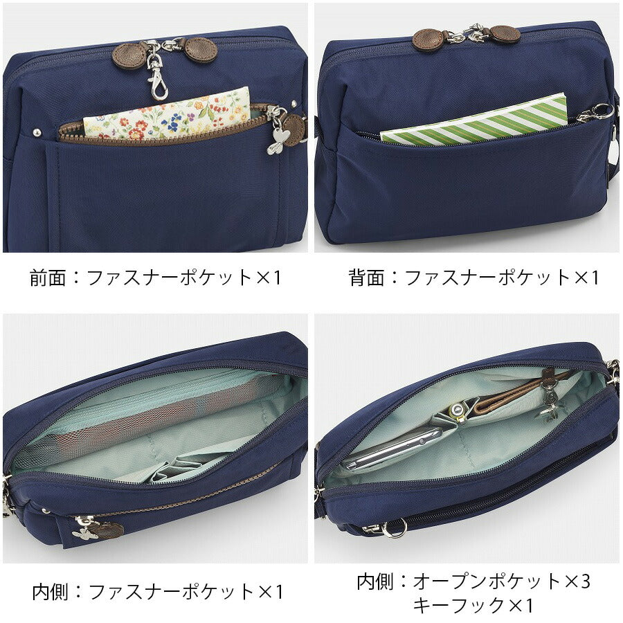【レターパック配送/時間指定不可】【kanana project】62105 PJ8-3rd ショルダーバッグ フリーウェイバッグヨコ型 斜め掛け レディース プレゼント ブラック