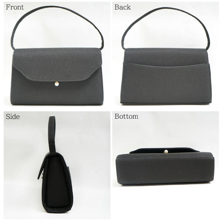 KANSAI BIS カンサイビズ パール付き フォーマル バッグ 18410 ハンドバッグ かぶせ ブラック フォーマル シンプル パール 取り外し可能 かわいい シック おしゃれ レディース ファッション 冠婚葬祭 軽量 コンパクト マチあり
