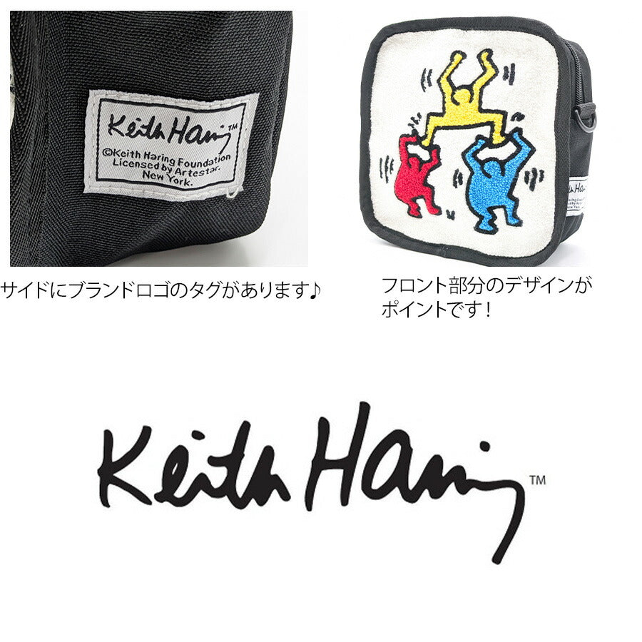 【KeithHaring】 15560 スクエアショルダー 鞄 かばん カバン バッグ 斜め掛け キースへリング 普段使い 使いやすい プレゼント 贈り物 ギフト