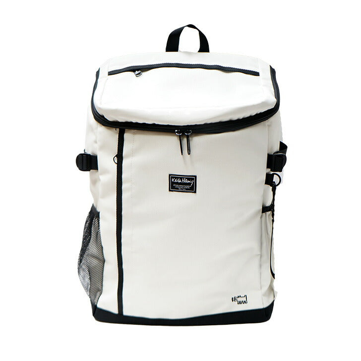 【KeithHaring】リュック 大容量15710 スクエアバックパック35L リュック 鞄 カバン 通学 スクール キースヘリング ユニセックス ブラック