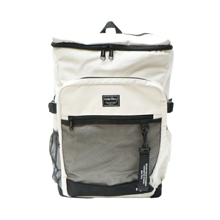 【KeithHaring】リュック 大容量15711 スクエアバックパック40L 鞄 カバン 通学 スクール キースヘリング ユニセックス ブラック ストリート 普段使い 大容量 高校生 大学生