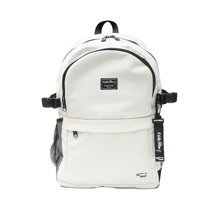 【KeithHaring】リュック 大容量15712 ラウンドバックパック26L 鞄 カバン 通学 スクール キースヘリング ユニセックス ブラック ストリート 普段使い 大容量 高校生 大学生