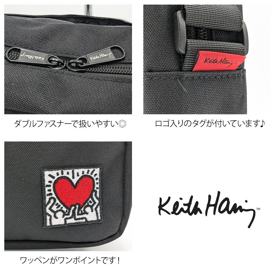 【KeithHaring】 bag002 横型ショルダーバッグ 鞄 かばん カバン バッグ 斜め掛け キースへリング 普段使い 使いやすい 便利 プレゼント 贈り物 ギフト