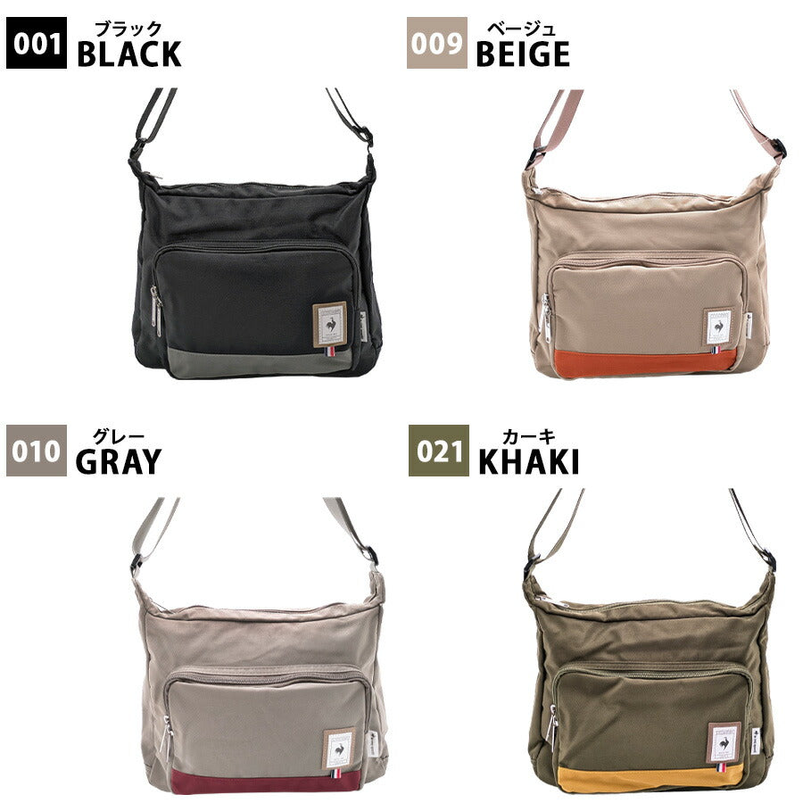 【le coq sprotif】 36389 アンディリー ショルダーバッグ かばん 斜め掛け バッグ シンプル おしゃれ 普段使い 便利 ユニセックス プレゼント ギフト ブラック