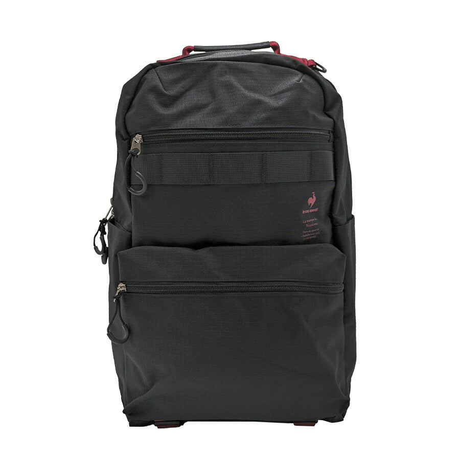 【le coq sprotif】リュック 大容量 36495 30L スリムスクールリュック バックパック 通勤 通学 カジュアル シンプル 中高生 大学生 ユニセックス プレゼント ギフト ブラック