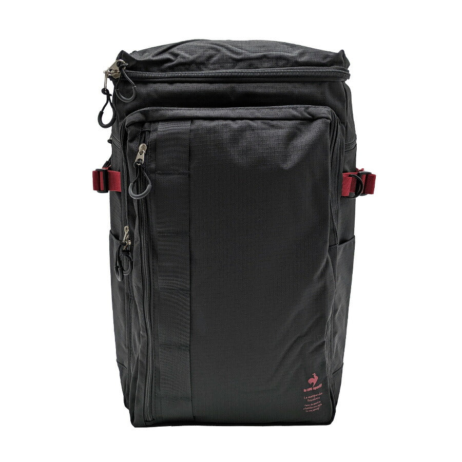 【le coq sprotif】リュック 大容量 36497 35L スリムスクールリュック バックパック 通勤 通学 カジュアル シンプル 中高生 大学生 ユニセックス プレゼント ギフト ブラック