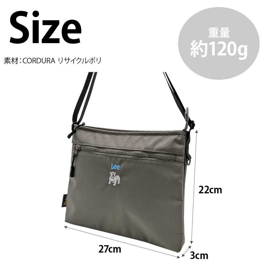 【Lee】320-01231 boss サコッシュ 斜め掛け レディース かばん カバン 鞄 バッグ シンプル リー グレー キャメル カーキ 使いやすい お出かけ 普段使い お出かけ おしゃれ かわいい 便利