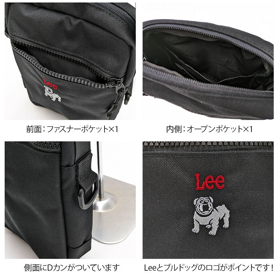 【Lee】320-01233 boss 縦型ミニショルダー 斜め掛け レディース かばん カバン 鞄 バッグ シンプル リー ブラック グレー キャメル カーキ 使いやすい お出かけ 普段使い お出かけ おしゃれ 便利