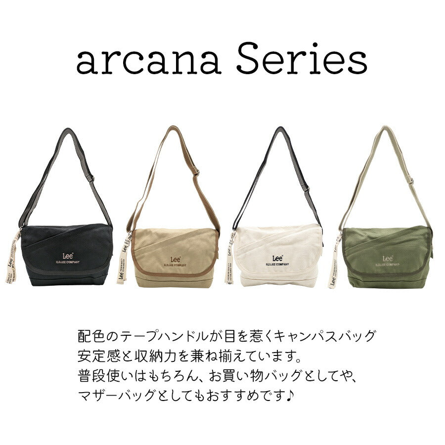 【Lee】320-01302 arcana かぶせショルダー 斜め掛け レディース かばん カバン 鞄 バッグ シンプル リー ブラック ブラウン ホワイト カーキ 使いやすい お出かけ 普段使い お出かけ おしゃれ かわいい 便利