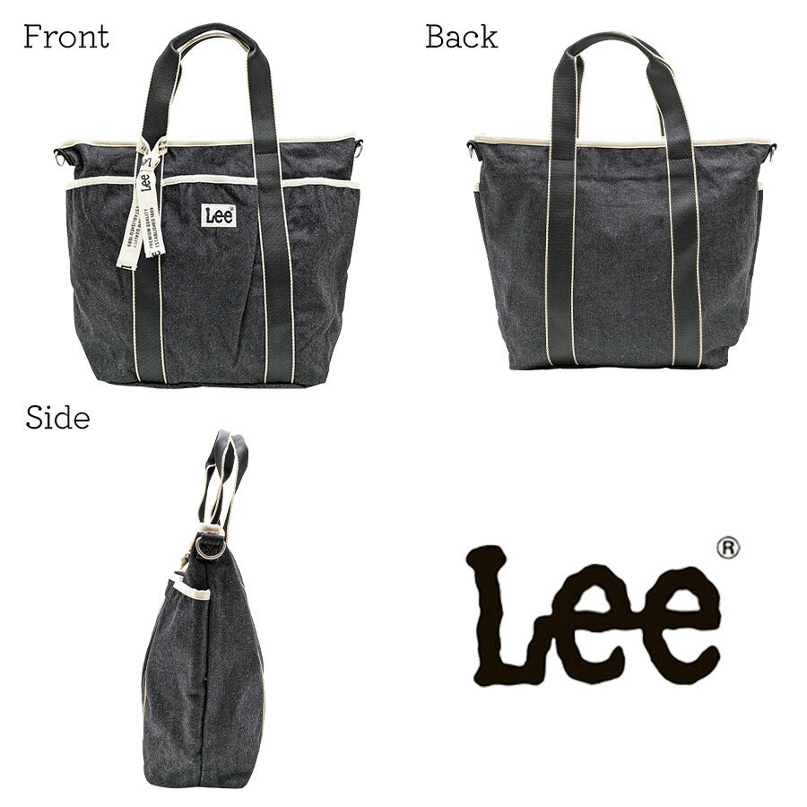 【Lee】320-01313 LIFE 2WAYトートバッグM 手持ち レディース かばん カバン 鞄 バッグ シンプル リー ブラック ネイビー ホワイトネイビー 使いやすい お出かけ 普段使い お出かけ おしゃれ かわいい 便利 デニム
