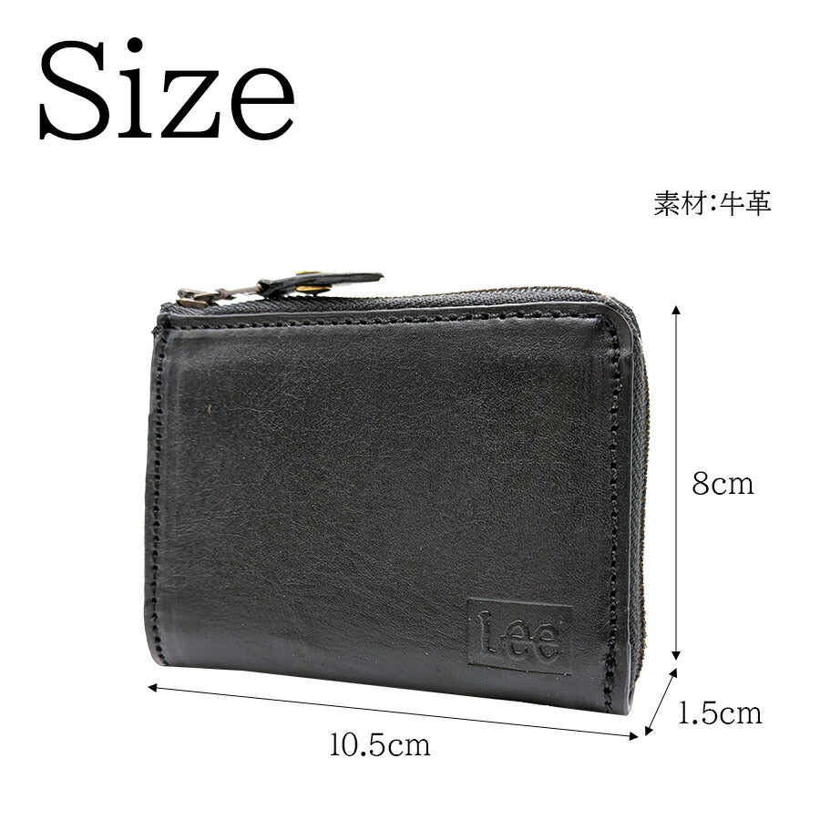 【Lee】320-01791 コインケース メンズ 小銭入れ ウォレット 財布 サイフ さいふ 牛革 イタリアンレザー シンプル リー ブラック グリーン 使いやすい 普段使い プレゼント ギフト おしゃれ