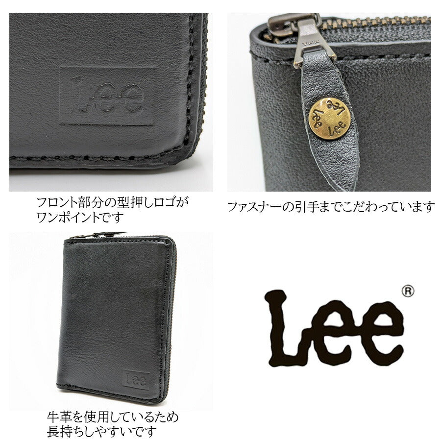 【Lee】320-01793 ミドル折り財布 メンズ ウォレット 財布 サイフ さいふ 牛革 イタリアンレザー シンプル リー ブラック グリーン チョコ 使いやすい 普段使い プレゼント ギフト おしゃれ