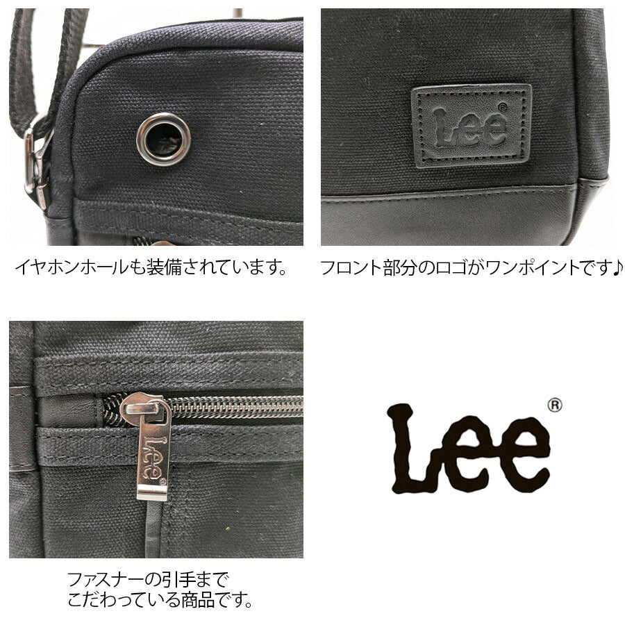 【Lee】320-04030 パラフィン 縦型ミニショルダー メンズ バッグ 鞄 カバン かばん 斜め掛け シンプル リー ブラック チョコ カーキ 使いやすい 普段使い プレゼント ギフト おしゃれ