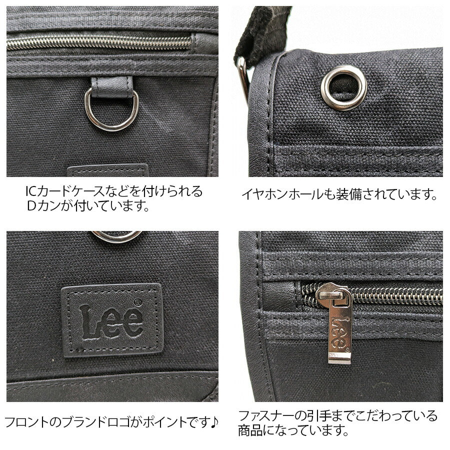 【Lee】320-04032 パラフィン かぶせショルダー メンズ バッグ 鞄 カバン かばん 斜め掛け シンプル リー ブラック チョコ カーキ 使いやすい 普段使い プレゼント ギフト おしゃれ
